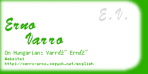 erno varro business card